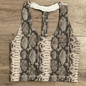 Buddy Love Snake Print Sports Bra